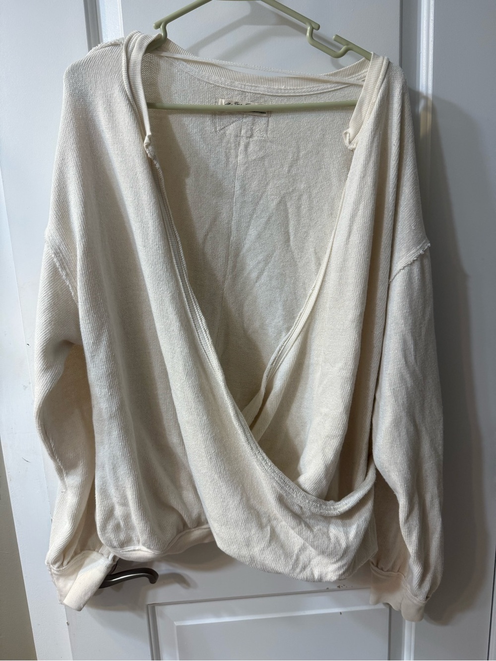 We The Free Cream Cross-Front Hooded Sweatshirt